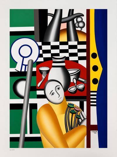 Fernand Léger (d’après), Femme dans un jardin, sérigraphie signée numérotée