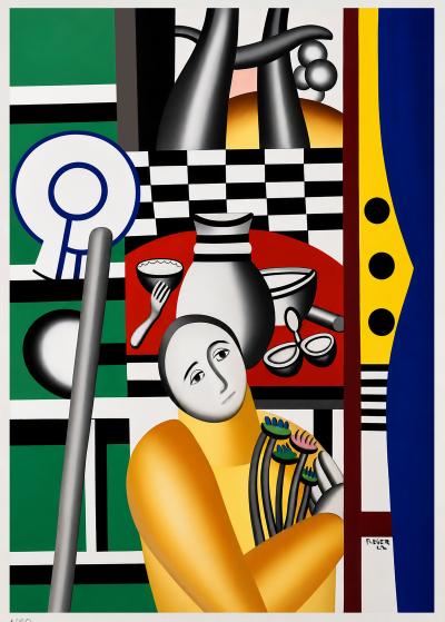 Fernand Léger (d’après), Femme dans un jardin, sérigraphie signée numérotée 2
