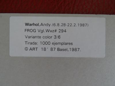 Andy Warhol - Frog , from Endangered Species -  1987, serigrahy 2