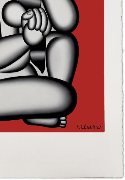Fernand Léger (d’après), Femme assise sur fond rouge, sérigraphie sur Arches 2/50 2