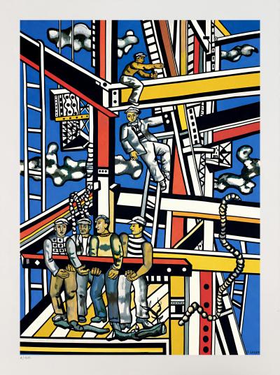 Fernand Léger (d’après), Les constructeurs, sérigraphie sur Arches 1/50 2
