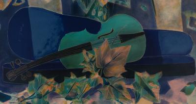 Tony AGOSTINI : Nature morte au violon - Lithographie originale signée 2