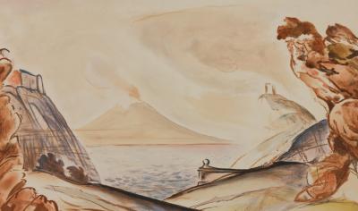 BALTHUS : Naples et le Vésuve - Lithographie originale signée 2