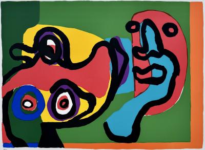 Karel Appel (1921-2006) - Figures - Lithographie originale signée numérotée 2