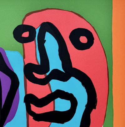 Karel Appel (1921-2006) - Figures - Lithographie originale signée numérotée 2