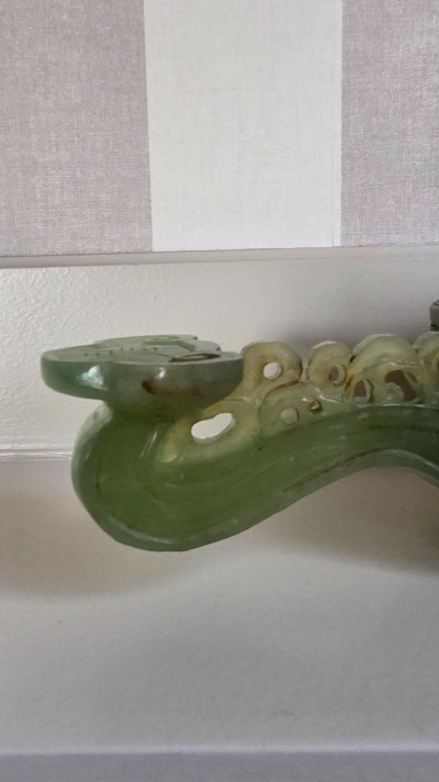 Chine - XXème - Coupe couverte - Brûle parfum en jade - 2