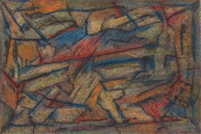Serge BENOIT - Composition, 2018 - Technique mixte sur papier 2