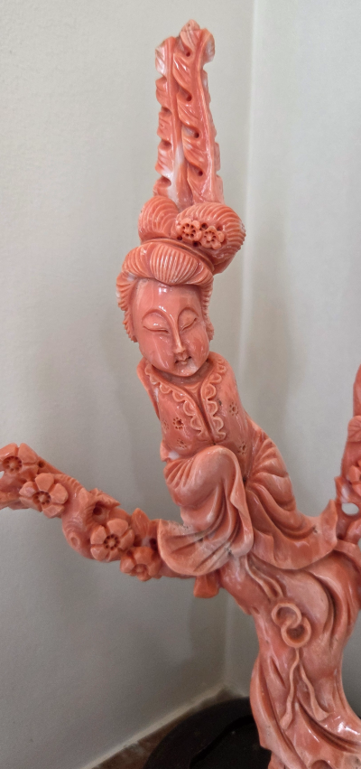 Chine - Sculpture - Groupe en Corail XXème 2