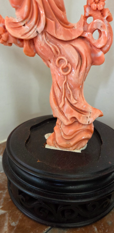 Chine - Sculpture - Groupe en Corail XXème 2