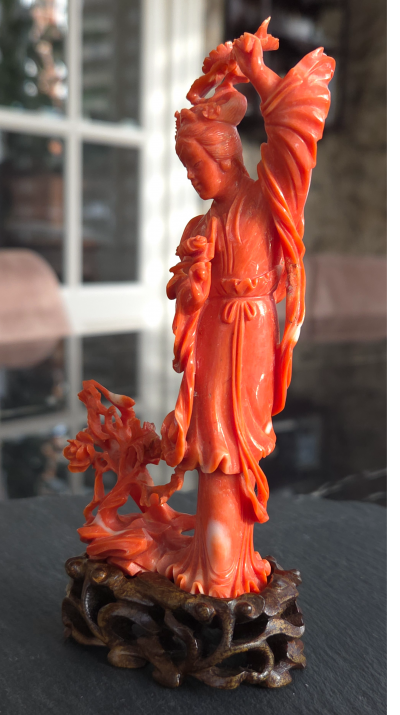chine xxème - Corail rouge - Sculpture - Figurine 2