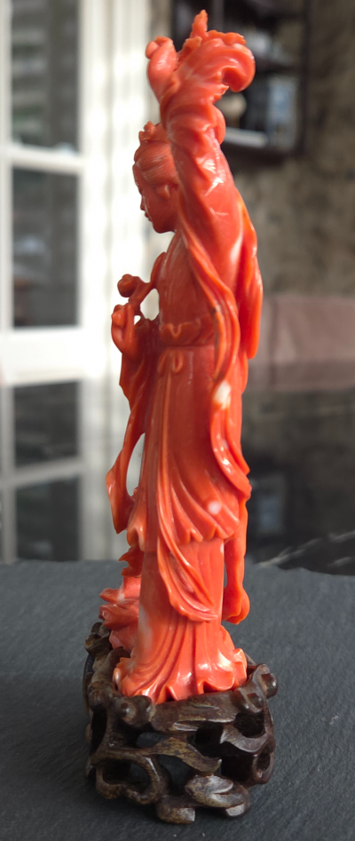 chine xxème - Corail rouge - Sculpture - Figurine 2