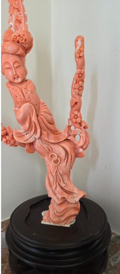 Chine - Sculpture - Groupe en Corail XXème 2