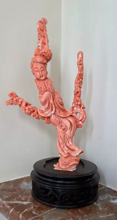 Chine - Sculpture - Groupe en Corail XXème 2