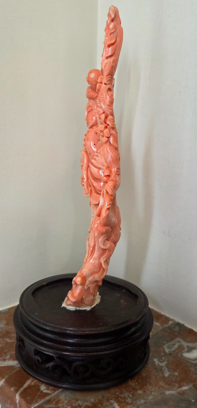 Chine - Sculpture - Groupe en Corail XXème 2