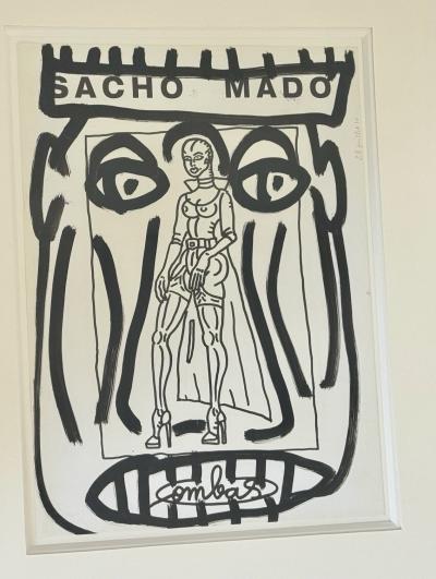 Robert Combas - Sacho Mado - 2010 - Dessin dédicacé au feutre - Signé 2