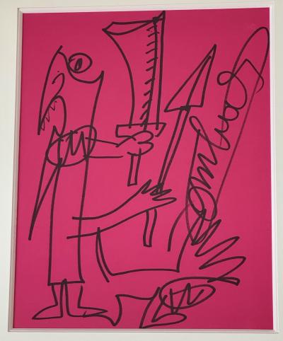Robert Combas - Je je je ... - 20016 - Dessin au feutre - Signé 2