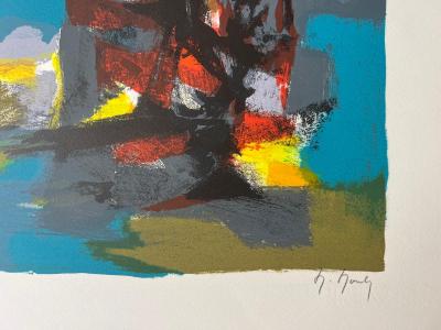 Marcel Mouly -  Les voiliers au port - Lithographie signée 2