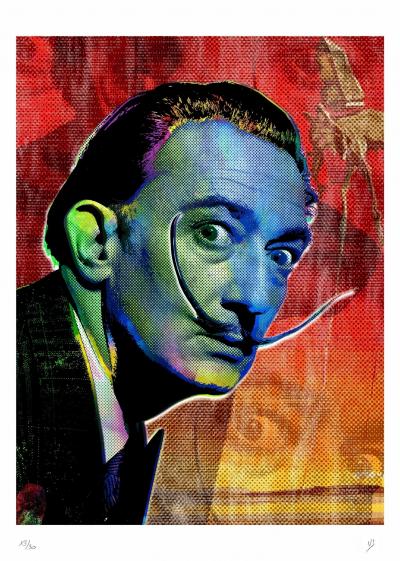 Vincent SABATIER - Dali, 2019 - Sérigraphie originale signée au crayon 2