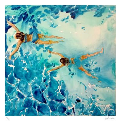 Maude OVIZE - En eau turquoise, 2025 - Sérigraphie originale signée et numérotée 2