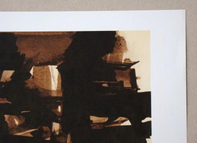 Pierre SOULAGES  ( after ) - Peinture sur papier XI., 1962 - Offset lithograph signed 2