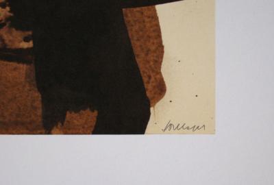 Pierre SOULAGES  ( after ) - Peinture sur papier XI., 1962 - Offset lithograph signed 2