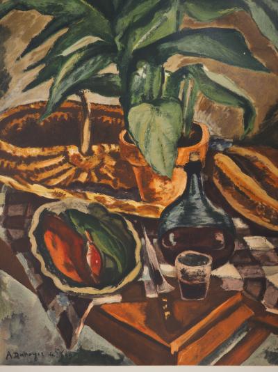 André DUNOYER DE SEGONZAC - Nature morte au panier, Lithographie signée 2