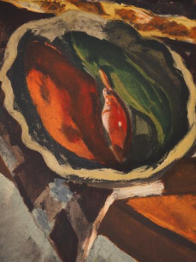 André DUNOYER DE SEGONZAC - Nature morte au panier, Lithographie signée 2