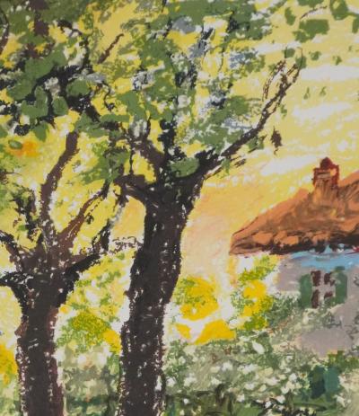 Yvonne CHEFFER DELOUIS : L'heure du thé - Lithographie originale signée 2