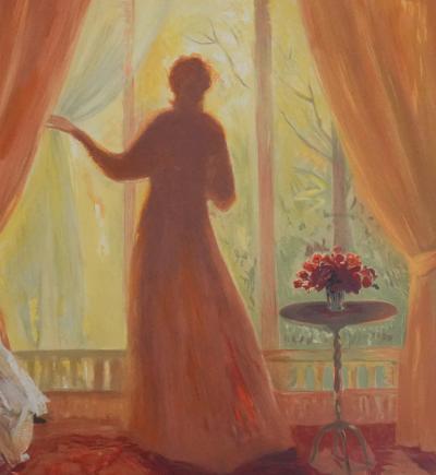Yvonne CHEFFER DELOUIS : Intérieur orangé - Lithographie originale signée 2