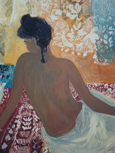 Nancy DELOUIS : Nu de dos - Lithographie originale signée 2
