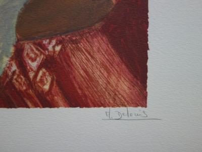 Nancy DELOUIS : Nu de dos - Lithographie originale signée 2