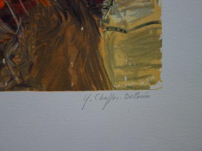 Yvonne CHEFFER DELOUIS : Lecture au salon - Lithographie originale signée 2