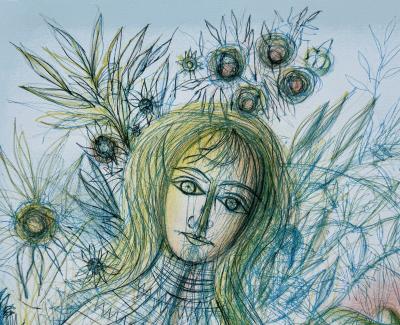 Jean Carzou - Woman with a Boat, signed and numbered lithograph 2