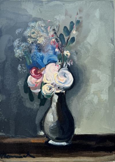 Maurice De Vlaminck - Bouquet de fleurs, gravure sur bois signée planche 2