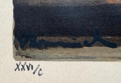Maurice De Vlaminck - Bouquet de fleurs, gravure sur bois signée planche 2