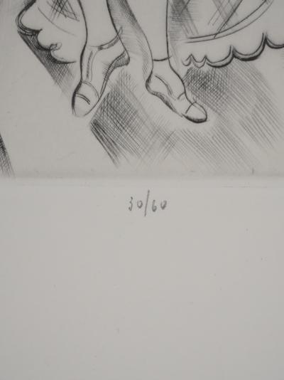 Mily POSSOZ : La leçon à la fenêtre - Gravure originale signée 2