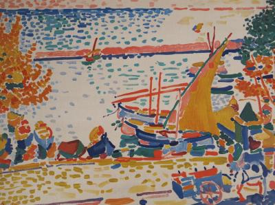André DERAIN : Port de Collioure fauve, Lithographie signée 2