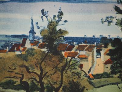 André DERAIN : Les champs du village, Lithographie signée 2