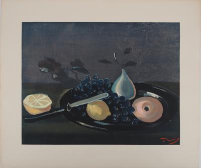 André DERAIN : Nature morte de nuit, Lithographie signée 2