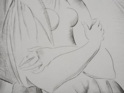 Mily POSSOZ : Deux jeunes paysannes - Gravure originale signée 2