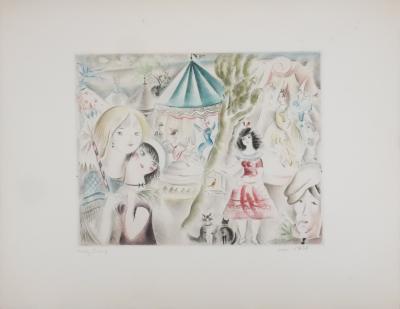 Mily POSSOZ : La fête foraine - Gravure originale signée 2