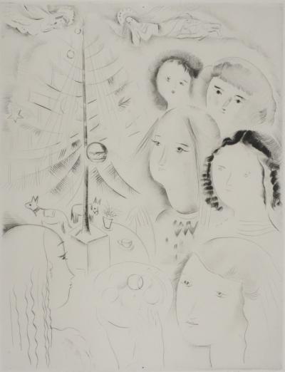 Mily POSSOZ : L'arbre de Noel - Gravure originale signée 2