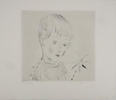 Mily POSSOZ : Le garçon au petit palmier - Gravure originale signée 2