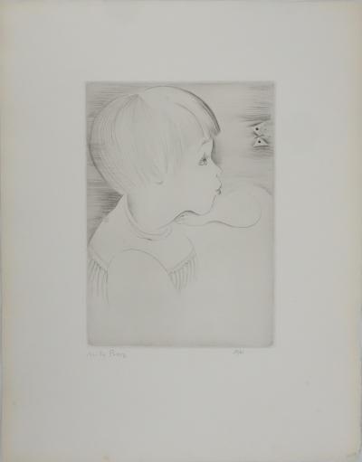 Mily POSSOZ : Le papillon - Gravure originale signée 2