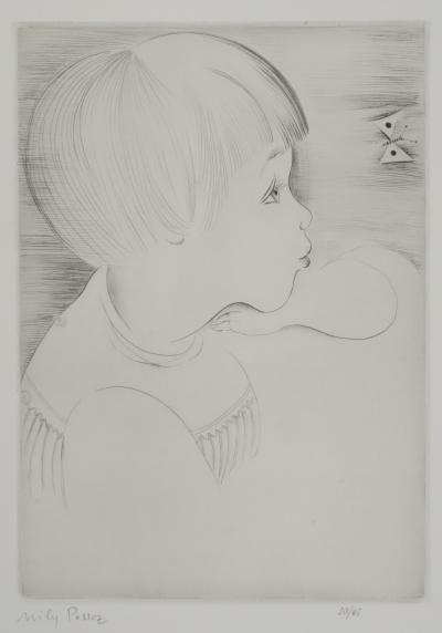 Mily POSSOZ : Le papillon - Gravure originale signée 2
