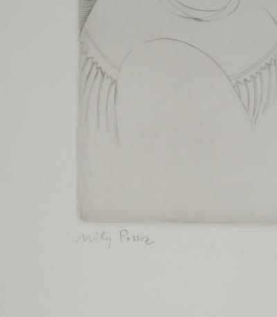 Mily POSSOZ : Le papillon - Gravure originale signée 2