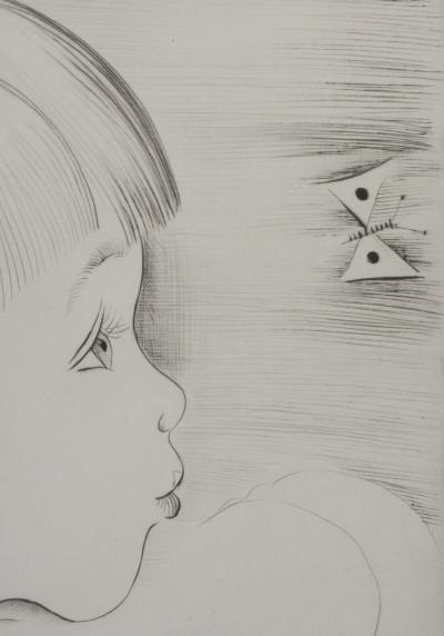Mily POSSOZ : Le papillon - Gravure originale signée 2