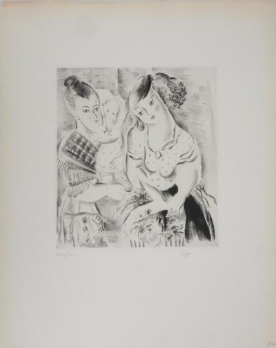 Mily POSSOZ : La fleuriste - Gravure originale signée 2