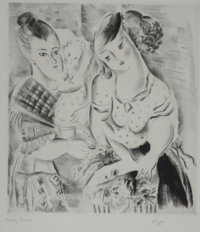 Mily POSSOZ : La fleuriste - Gravure originale signée 2
