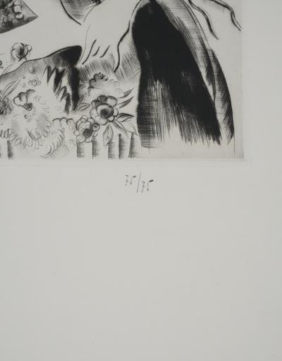 Mily POSSOZ : La fleuriste - Gravure originale signée 2